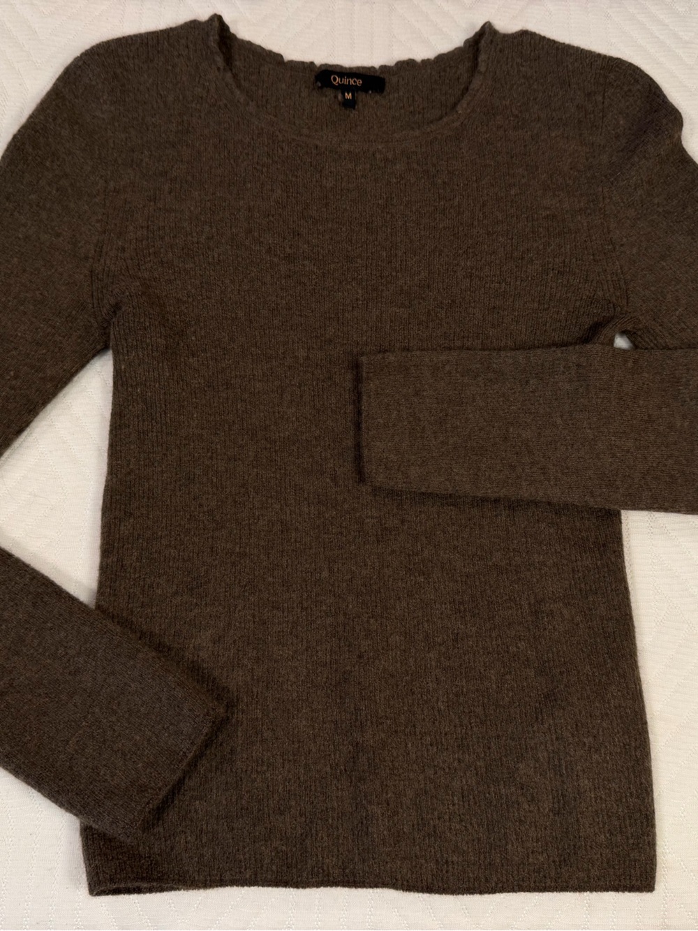 Quince Women's Crewneck Sweater in Dark Brown